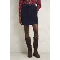 Hobbs London Women's Izara Corduroy Mini Skirt in Dark Navy | Size: 20