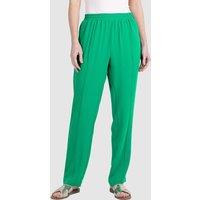 Kettlewell Women's Pintuck Front Slim Tapered Trousers in Emerald | Size: 10