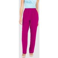 Kettlewell Women's Pintuck Front Slim Tapered Trousers in Fuchsia | Size: 20