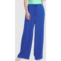Kettlewell Women's Soft Tailored Wide Leg Trousers in Cobalt | Size: 14