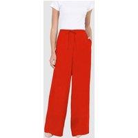 Kettlewell Women's Soft Tailored Wide Leg Trousers in Scarlet | Size: 18