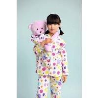 LunaMia Women's 'Bubbles' Hug Me Pyjama Set With Matching Mega Size Teddy Bear | Size: 14-15 Years