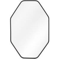 Living and Home Aluminium Alloy Framed HD Float Glass Bathroom Mirror in Black
