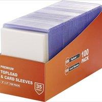 Ventryn 100-Pack Card Holder Toploaders 3x4in in Clear | Size: Small