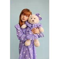 LunaMia Girl's 'Louise' Nightdress Set With Matching Teddy Bear in Purple | Size: 12-13 Years