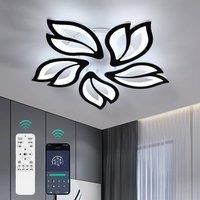 Pheashine Modern LED Ceiling Light, 45W Dimmable & APP Control, 3000-6500K, 55cm in Black