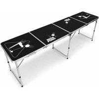 Oypla 8 Foot Folding Beer Pong Table in Black