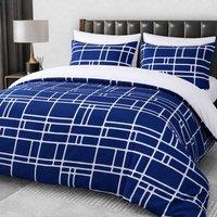 Grace Premium Microfiber Duvet Cover Set Lightweight & Breathable in Blue | Size: King