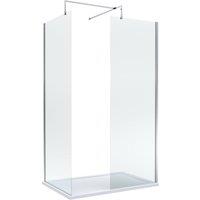 Balterley Chrome Walk-In Wetroom Shower Bundle 1200x700mm in Silver