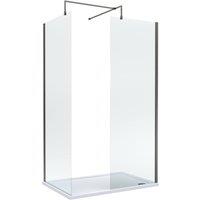 Balterley Gunmetal Walk-In Wetroom Shower Bundle 1200x700mm in Silver