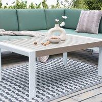 Wyld and Coco Taupe Aluminium Outdoor Coffee Table 120 x 170 cm in Beige