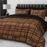 Grace Premium Microfiber Duvet Cover Set Lightweight & Breathable in Brown | Size: Single