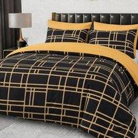 Grace Premium Microfiber Duvet Cover Set Lightweight & Breathable in Gold | Size: King