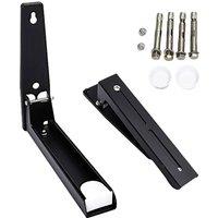 VOGREX Adjustable Wall Mount Microwave Oven Support Rack in Black