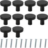 VOGREX 10Pcs Cabinet Door Knobs Drawer Handles Kitchen Furniture DIY in Black