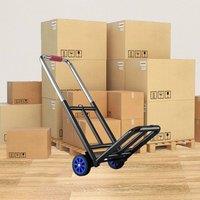 EONLION Folding Lightweight Hand Sack Trolley Cart in Black | Size: 1000mm 2000mm