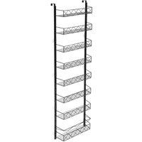 VOGREX 8-Tier Over Door Hanging Storage Rack Kitchen Wall Mount Organiser in Black