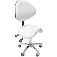 Havendro 5 wheels Adjustable Saddle Stool White Saddle Stool Saddle Stool