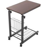 Havendro Bed Side Table, Side Table with Wheels, Mobile Standalone Table
