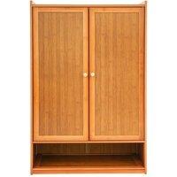 Havendro Shoe Storage Cabinet Shoe Cabinet with 2 Doors Floor Shoe Organizer in Brown