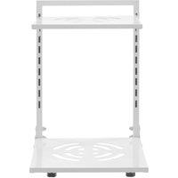 Havendro 2 Tiers Pot Rack Organizer, Pot & Pan Stand Rack, Pot Lid Holder in White