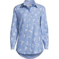 Lands' End Women's Cotton Oxford Shirt in Pale Blue | Size: Large