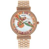 Bertha Women's Emily Mother-Of-Pearl Bracelet Watch in Rose Gold