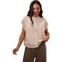 Celtic & Co Women's Grown On Button Up Sleeve Cardigan in Cream | Size: Medium/Large