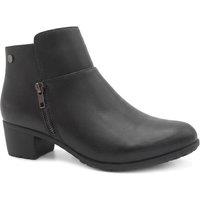 Pavers Women's Wide Fit Zip Fasten Block Heel Ankle Boots in Black | Size: 7