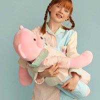LunaMia Women's 'Kika' Hug Me Multicolor Pyjama Set With Matching Mega Size Teddy Bear | Size: 14-15 Years