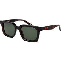 FILA Men's SFI897 514BLV Square/Rectangle Sunglasses in Brown