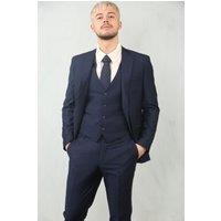 Infinity Leather Men's 3 Piece Formal Classic Prom Suit Workwear in Blue | Size: 46R