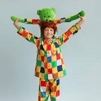 LunaMia Men's 'Lucas' Hug Me Pyjama Set With Matching Mega Size Teddy Bear | Size: 14-15 Years