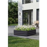 Garden Sanctuary Galvanised Steel Raised Garden Bed in Black