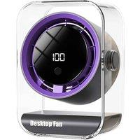 Dyzi Smart Desktop Fan 100 Speed Rechargeable Silent Table Fan in Black