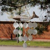 Serenityy String Fish & Natural Copis Drop Outdoor Chime in White