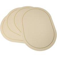 Coopers of Stortford Set of 4 Reversible Wipe Clean PVC Placemats in Cream