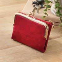 Coopers of Stortford RFID Faux Leather Purse Wallet with Card & Coin Storage in Red