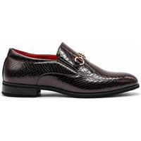 XPOSED Patent Slip-On Loafers with Snaffle Buckle in Brown | Size: 9