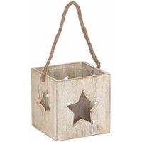 Lemon Pavilion Furniture and Decor Washed Large Star Tealight Candle Holder - L12 x W12 x H13 cm - White