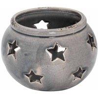 Lemon Pavilion Furniture and Decor Garda Star Candle Lantern - Ceramic - L14 x W14 x H10 cm - Grey
