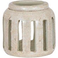 Lemon Pavilion Furniture and Decor Tarn Collection Medium Candle Holder - Ceramic - L20 x W20 x H19 cm in White