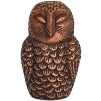 Lemon Pavilion Furniture and Decor Cast Aluminium Owl Candle Holder - L8.5 x W7.5 x H14.5 cm in Copper