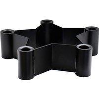 Lemon Pavilion Furniture and Decor Star Shaped Centrepiece Dinner Candle Holder - L25 x W25 x H7 cm in Black