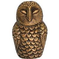 Lemon Pavilion Furniture and Decor Cast Aluminium Owl Candle Holder - L8.5 x W7.5 x H14.5 cm in Brown
