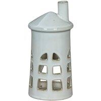Lemon Pavilion Furniture and Decor Rhea Medium Lighthouse Tealight Candle Holder - L11xW11xH23 cm - White