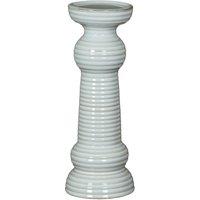 Lemon Pavilion Furniture and Decor Sile Medium Pillar Candle Holder - Ceramic - L11 x W11 x H31cm - White