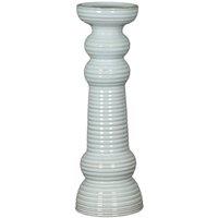 Lemon Pavilion Furniture and Decor Sile Large Pillar Candle Holder - Ceramic - L12 x W12 x H38 cm - White