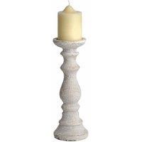 Lemon Pavilion Furniture and Decor Medium Candle Holder - Stone - L11 x W11 x H30 cm - Cream