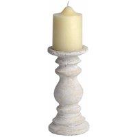 Lemon Pavilion Furniture and Decor Small Candle Holder - Stone - L10 x W10 x H20 cm - Cream in Beige